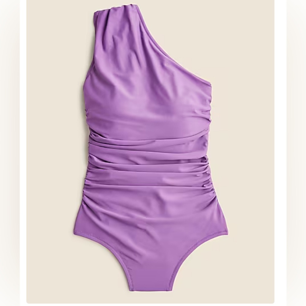 Jcrew  Ruched one-shoulder one-piece
